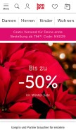 How bonprix.at looks like on a mobile device such as an iPhone.