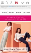 How bonprix.ch looks like on a mobile device such as an iPhone.