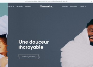 How bonsoirs.com looks like on a tablet such as an iPad.