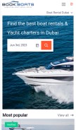 How book.boats looks like on a mobile device such as an iPhone.