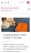 How bookaholicbeller.com looks like on a mobile device such as an iPhone.
