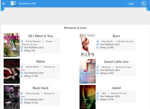 How bookfrom.net looks like on a tablet such as an iPad.