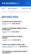 How bookishelf.com looks like on a mobile device such as an iPhone.
