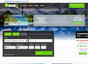 How bookit.com looks like on a tablet such as an iPad.