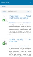 How bookmarkja.com looks like on a mobile device such as an iPhone.
