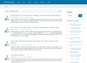 How bookmarkswing.com looks like on a tablet such as an iPad.