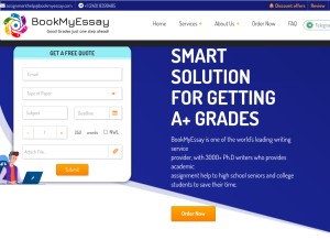 How bookmyessay.com.au looks like on a tablet such as an iPad.