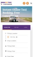 How bookmytaxi.co looks like on a mobile device such as an iPhone.