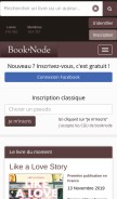 How booknode.com looks like on a mobile device such as an iPhone.
