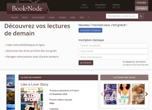 How booknode.com looks like on a tablet such as an iPad.