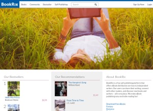 How bookrix.com looks like on a tablet such as an iPad.