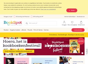 How bookspot.nl looks like on a tablet such as an iPad.