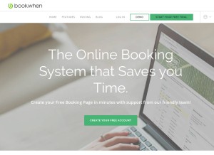How bookwhen.com looks like on a tablet such as an iPad.