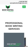 How bookwritingbureau.com looks like on a mobile device such as an iPhone.