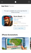 How boombeachgame.com looks like on a mobile device such as an iPhone.