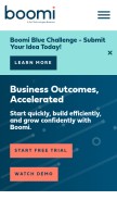 How boomi.com looks like on a mobile device such as an iPhone.