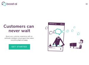 How boost.ai looks like on a tablet such as an iPad.