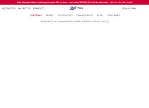 How bootsphoto.com looks like on a tablet such as an iPad.