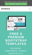 How bootstrapious.com looks like on a mobile device such as an iPhone.