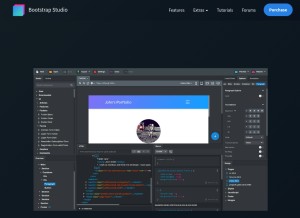 How bootstrapstudio.io looks like on a tablet such as an iPad.