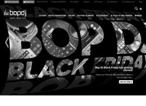 How bopdj.com looks like on a tablet such as an iPad.