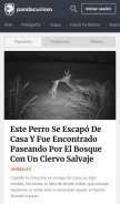 How boredpanda.es looks like on a mobile device such as an iPhone.
