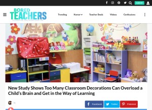 How boredteachers.com looks like on a tablet such as an iPad.