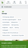 How borger.dk looks like on a mobile device such as an iPhone.