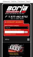 How borla.com looks like on a mobile device such as an iPhone.