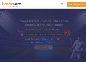 How borrowera.com looks like on a tablet such as an iPad.