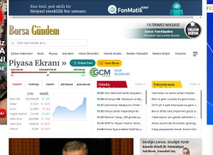 How borsagundem.com looks like on a tablet such as an iPad.