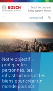 How boschsecurity.com looks like on a mobile device such as an iPhone.