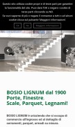 How bosiolignum.it looks like on a mobile device such as an iPhone.