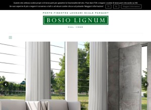How bosiolignum.it looks like on a tablet such as an iPad.