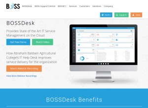 How bossdesk.io looks like on a tablet such as an iPad.