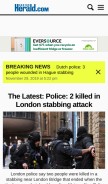 How bostonherald.com looks like on a mobile device such as an iPhone.