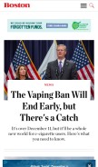 How bostonmagazine.com looks like on a mobile device such as an iPhone.
