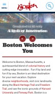 How bostonusa.com looks like on a mobile device such as an iPhone.