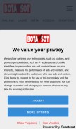 How botasot.info looks like on a mobile device such as an iPhone.