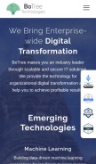 How botreetechnologies.com looks like on a mobile device such as an iPhone.