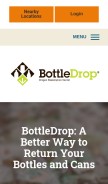 How bottledropcenters.com looks like on a mobile device such as an iPhone.