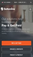 How bottomline.com looks like on a mobile device such as an iPhone.