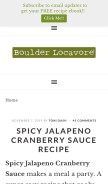 How boulderlocavore.com looks like on a mobile device such as an iPhone.