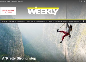 How boulderweekly.com looks like on a tablet such as an iPad.