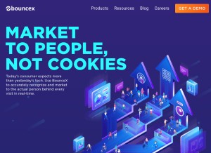 How bounceexchange.com looks like on a tablet such as an iPad.