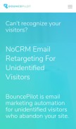 How bouncepilot.com looks like on a mobile device such as an iPhone.