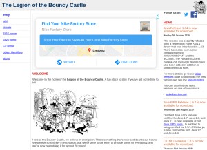 How bouncycastle.org looks like on a tablet such as an iPad.