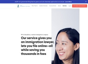 How boundless.com looks like on a tablet such as an iPad.