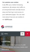 How bourse.lu looks like on a mobile device such as an iPhone.