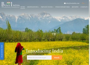 How boutindia.com looks like on a tablet such as an iPad.
